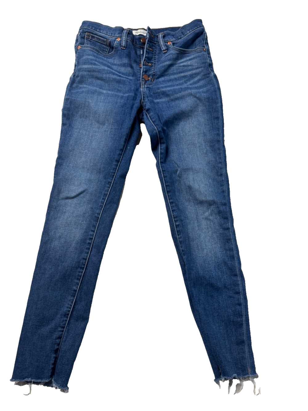 Madewell Skinny Skinny Jeans Women 27 Blue Medium Wash Stretch Mid Rise